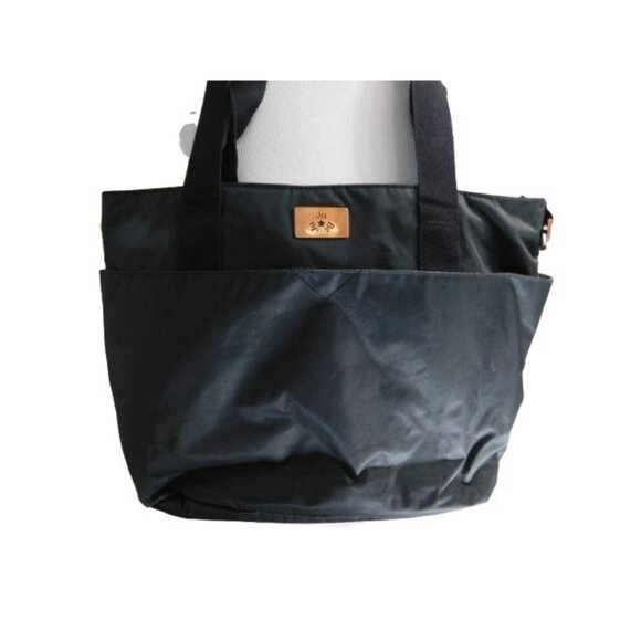 Ju Ju Be Jujube Black Unisex Diaper Bag Baby Changing Pad Hooks EUC - Picture 2 of 6
